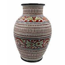 Vase-en-poterie-à-motifs-berbères-marrakech-maroc