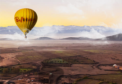 رحلة منطاد الهواء الساخن على حافة مراكش المغرب